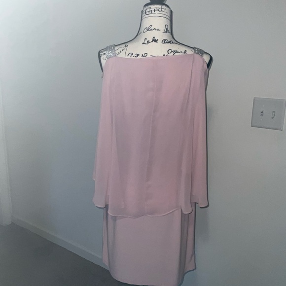 Pink Medium MSK Womens 3/4 Sleeve Sheath Dress - Picture 6 of 8